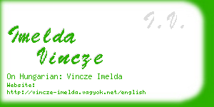 imelda vincze business card